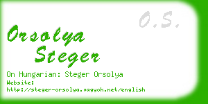 orsolya steger business card